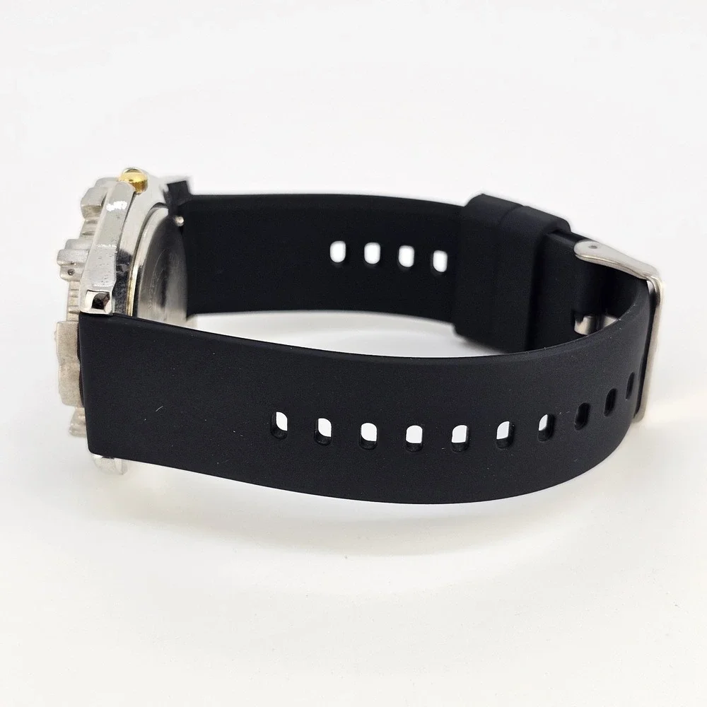 Sports Illustrated Men's Watch 38MM Yellow Dial NEW Black Plastic Bands Battery